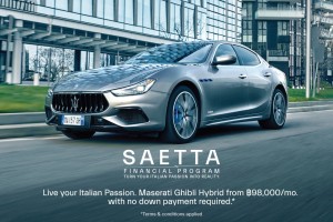 Maserati เสนอ SAETTA Financial Program