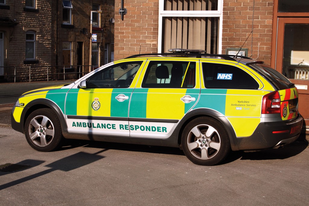 BT5C98 First Responder Ambulance Paramedic vehicle part of the UK emergency accident services