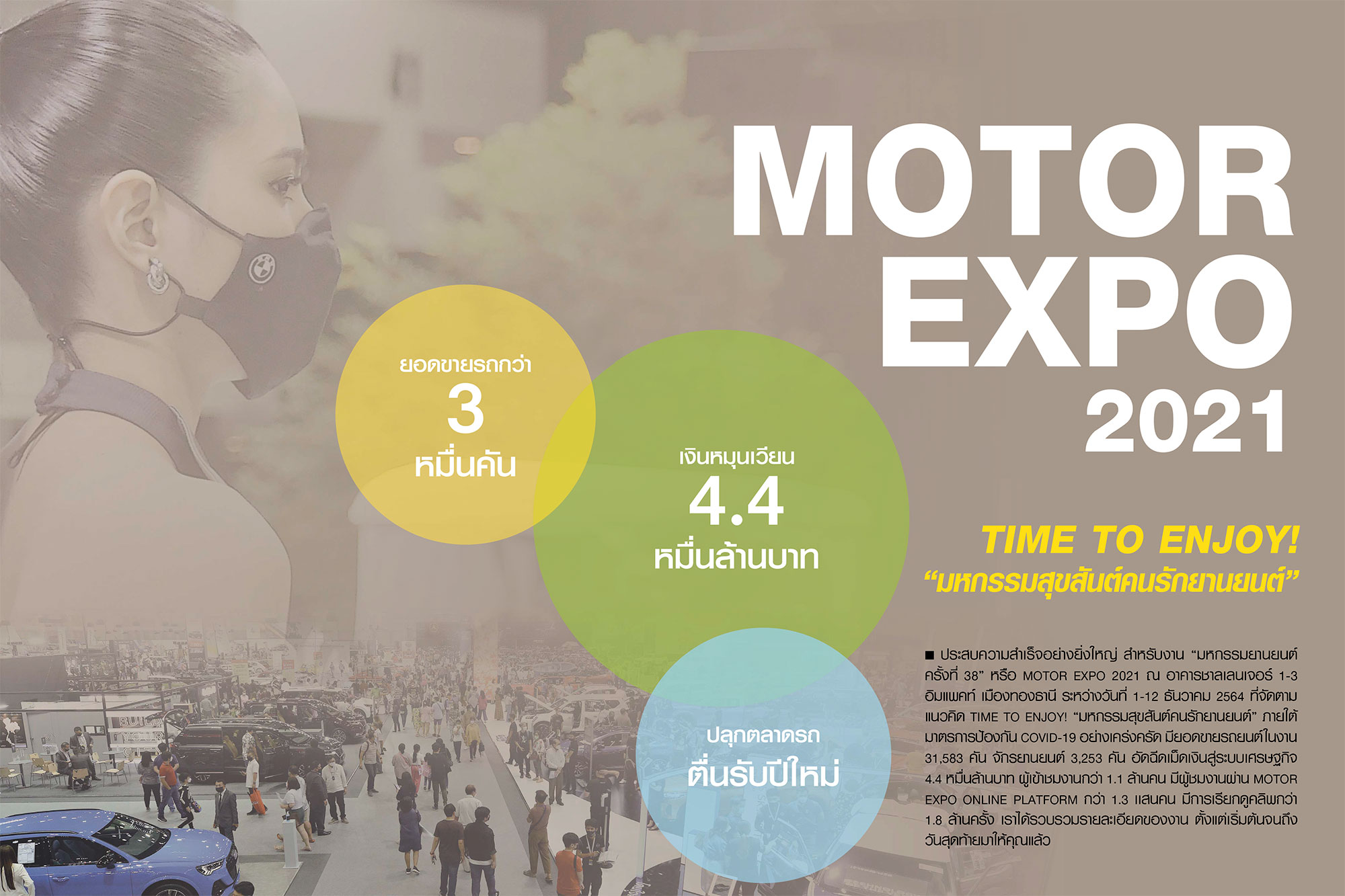 MOTOR EXPO 2021 TIME TO ENJOY! มหกรรมสุขสันต์คนรักยานยนต์