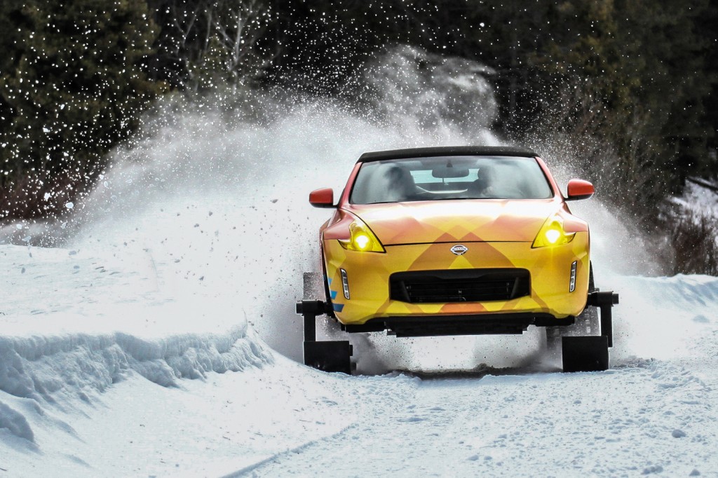 Nissan is getting into the winter sports spirit with a specially constructed, one-off 370Z Roer "snowmobile." Dubbed the "370Zki" – pronounced "370-Ski" – the 332-horsepower 370Z Roer is ready to tackle ski slopes and backwoods trails alike with its front skis and rear snow tracks replacing the iconic sports car's usual high performance tires.