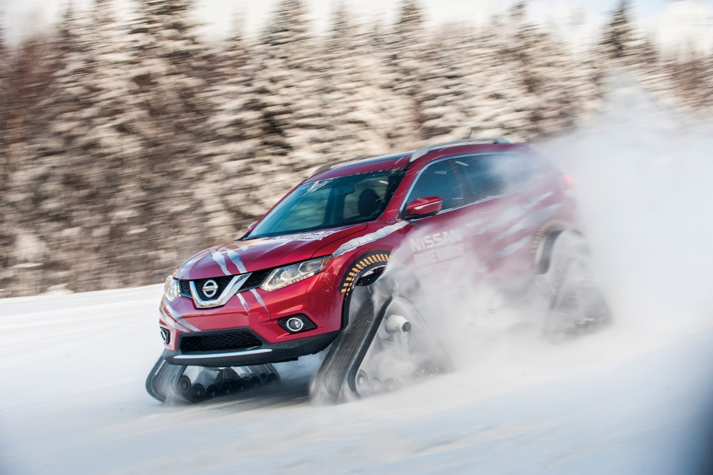 Nissan’s number one-selling product in Canada has been transformed into an extreme prototype, which sits on heavy-duty snow tracks measuring 30”/76 cm in height, 48”/122 cm in length and the individual track width is 15”/38 cm.