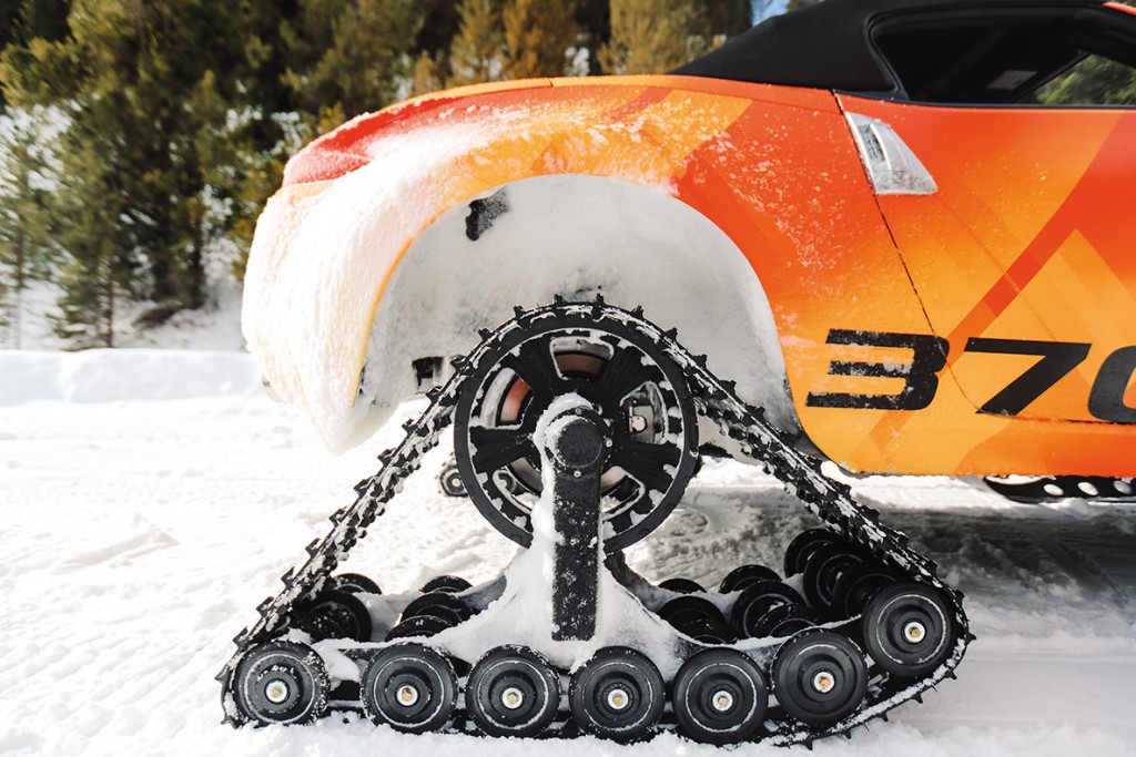 Nissan is getting into the winter sports spirit with a specially constructed, one-off 370Z Roer "snowmobile." Dubbed the "370Zki" – pronounced "370-Ski" – the 332-horsepower 370Z Roer is ready to tackle ski slopes and backwoods trails alike with its front skis and rear snow tracks replacing the iconic sports car's usual high performance tires.